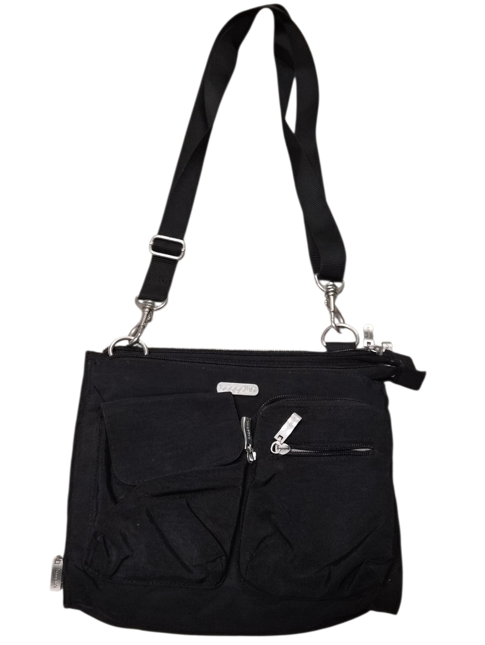 Baggallini Black Crossbody Bag Multiple Pockets Adjustable Strap